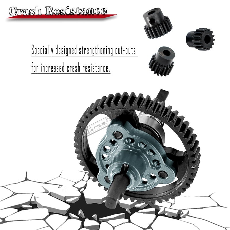 RCarmumb 53T Spur Gear Upgrades Part for Slash 4X4/VXL Stampede 4X4/VXL Rustler 4X4/VXL,53T Slipper Clutch Eliminator with Pinions Gears Set(15T 17T 19T),Hardened Steel RC Upgrades,#6878,Titanium - Image 4